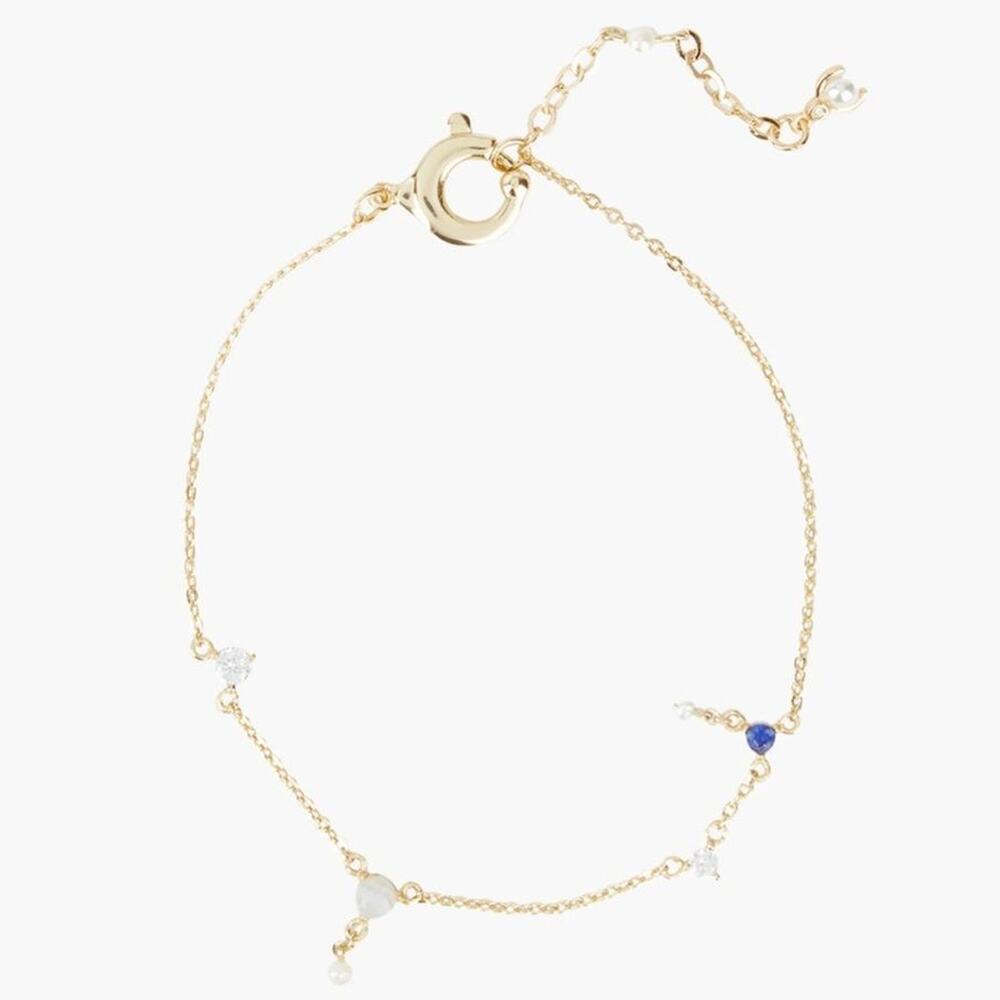 Carolee Donna Gold Plated Stone & Pearl Bracelet NEW